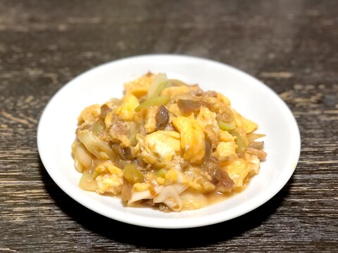 ネギとザーサイの卵炒め